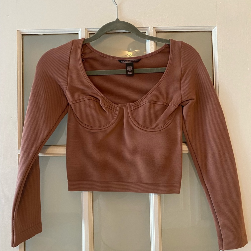 Victorias Secret Long Sleeve Bustier Top